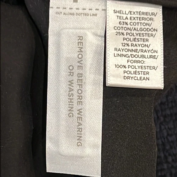 NWT LOFT Navy Blue Woven Sweater Skirt Size 4 Pockets Tweed Career Office - Picture 12 of 16